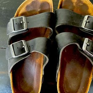 Birkenstock, soft footbed, size 36, Arizona style, black; great condition